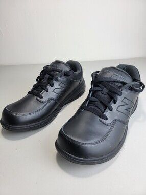 New Balance 813 Leather RollBar Comfort Walk Black Sneaker Mens 9.5 2E Wide READ